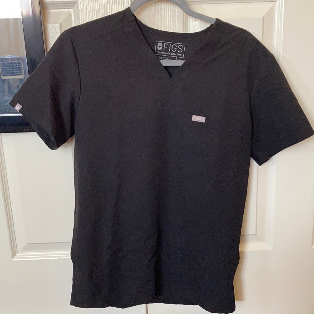 Figs black Scrub top